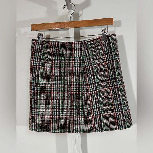 Sézane wool blend plaid mini skirt – Parisian preppy academia cottagecore mini S - Picture 2 of 5